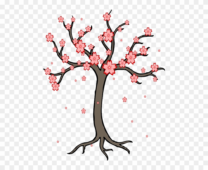Zakvitnutý Strom - Tree Trunk Clipart - Png Download