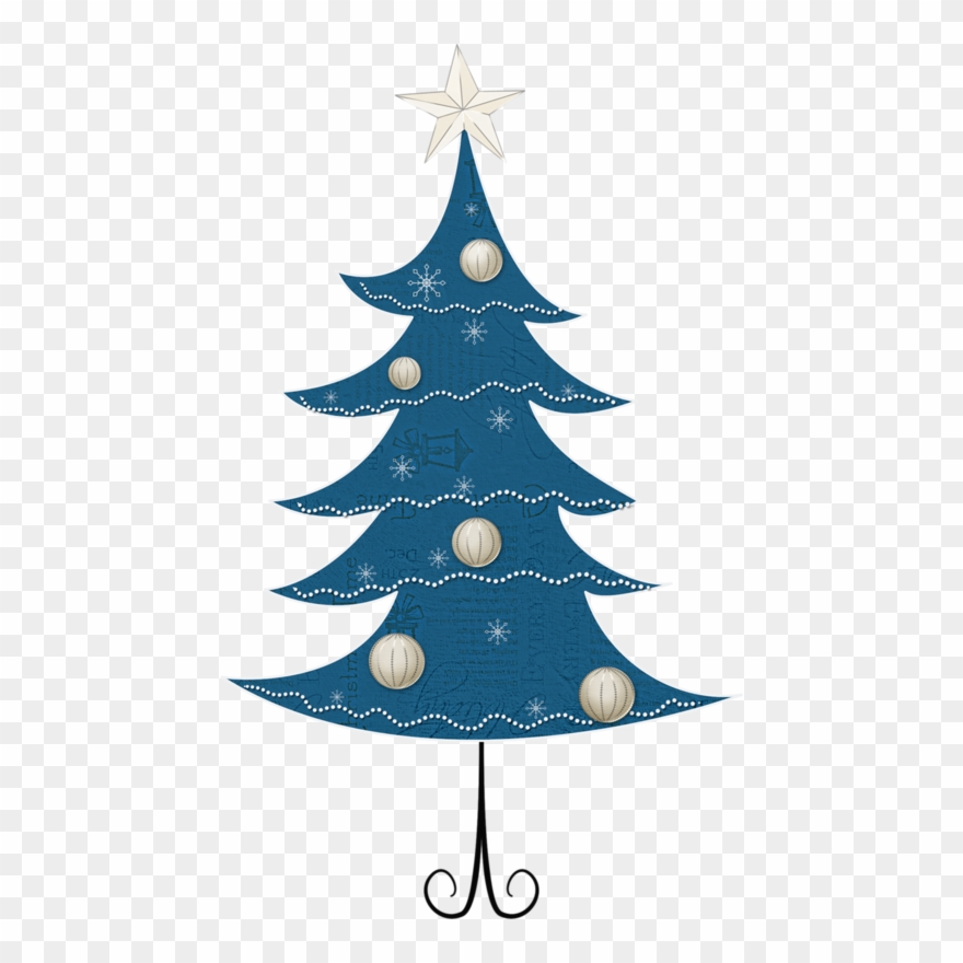 Blue Christmas Tree - Christmas Tree Clipart