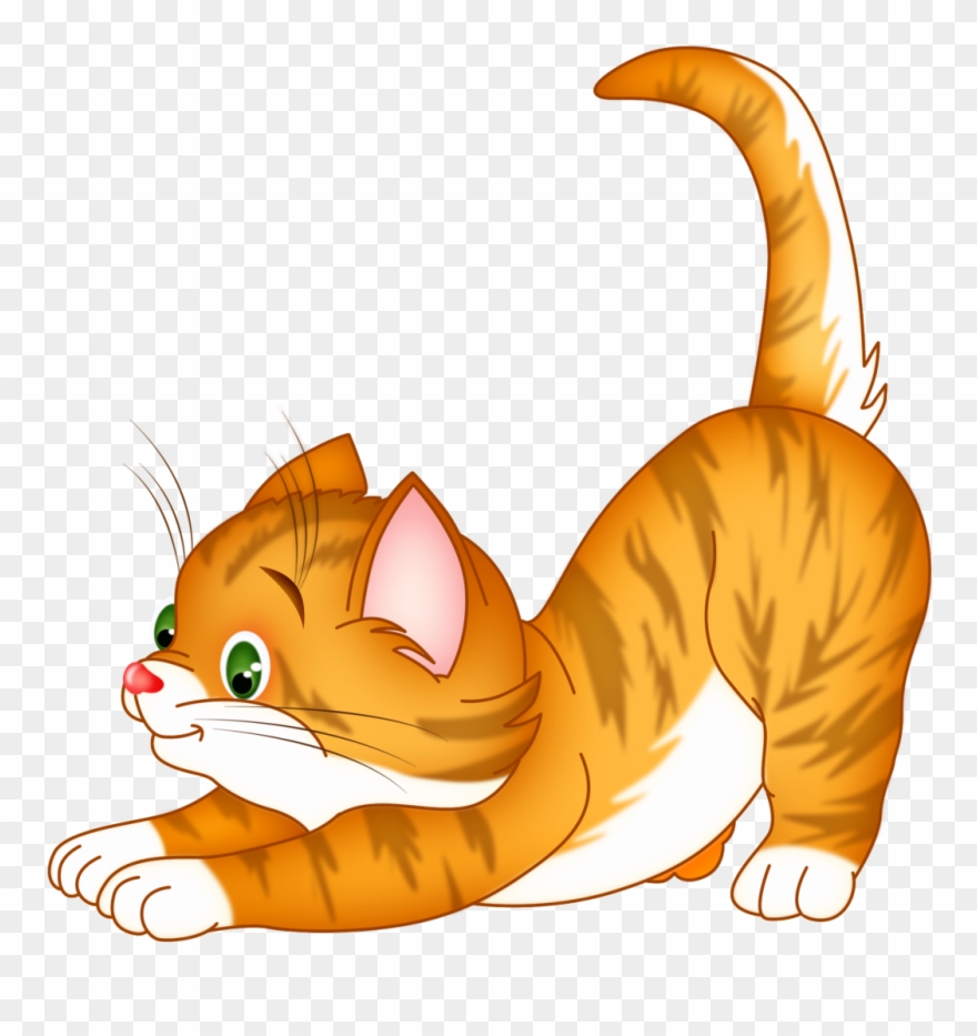 Кроссворд № - Cat Stretch Clip Art - Png Download