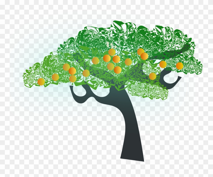Fig Tree Clipart At Getdrawings - Orange Tree Clip Art - Png Download