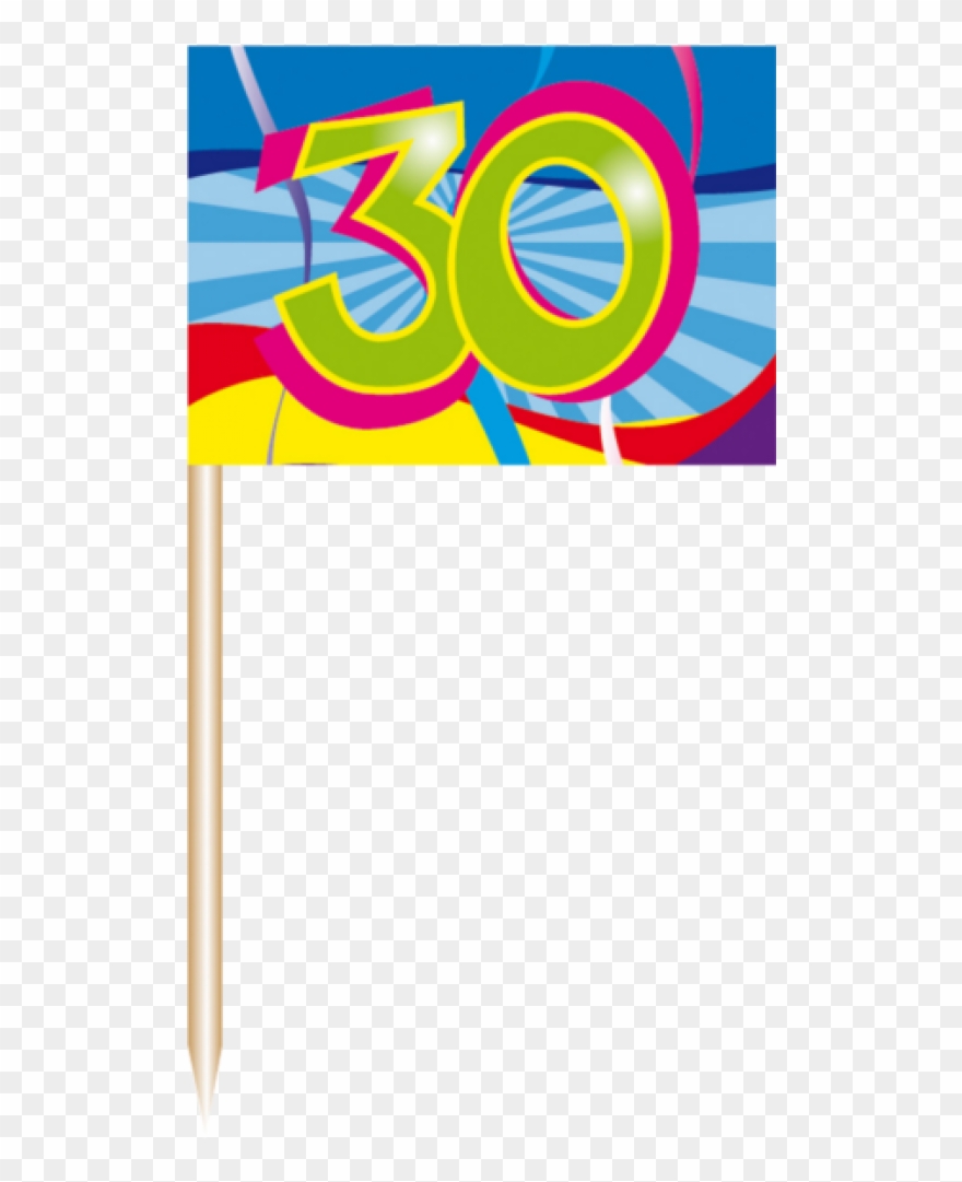 20 Napkins 30th Colourful Birthday Clipart