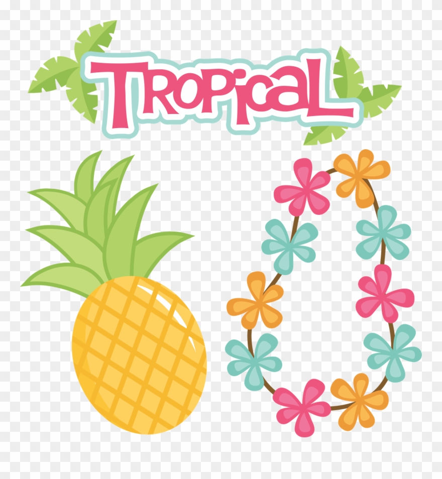 Tropical Summer Clip Art - Topo De Bolo Tropical Para Imprimir - Png Download