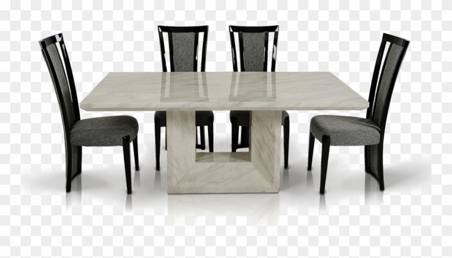 Dining Set Png Pic - Modern Dining Table Marble Top Clipart