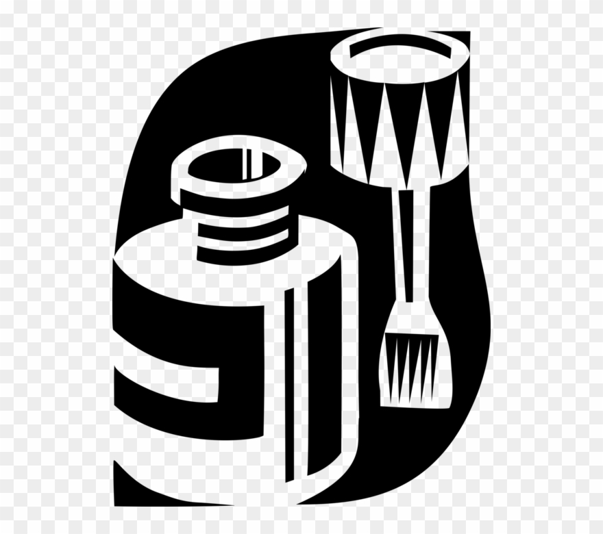 Vector Illustration Of Opaque Correction Fluid Or White-out - Illustration Clipart