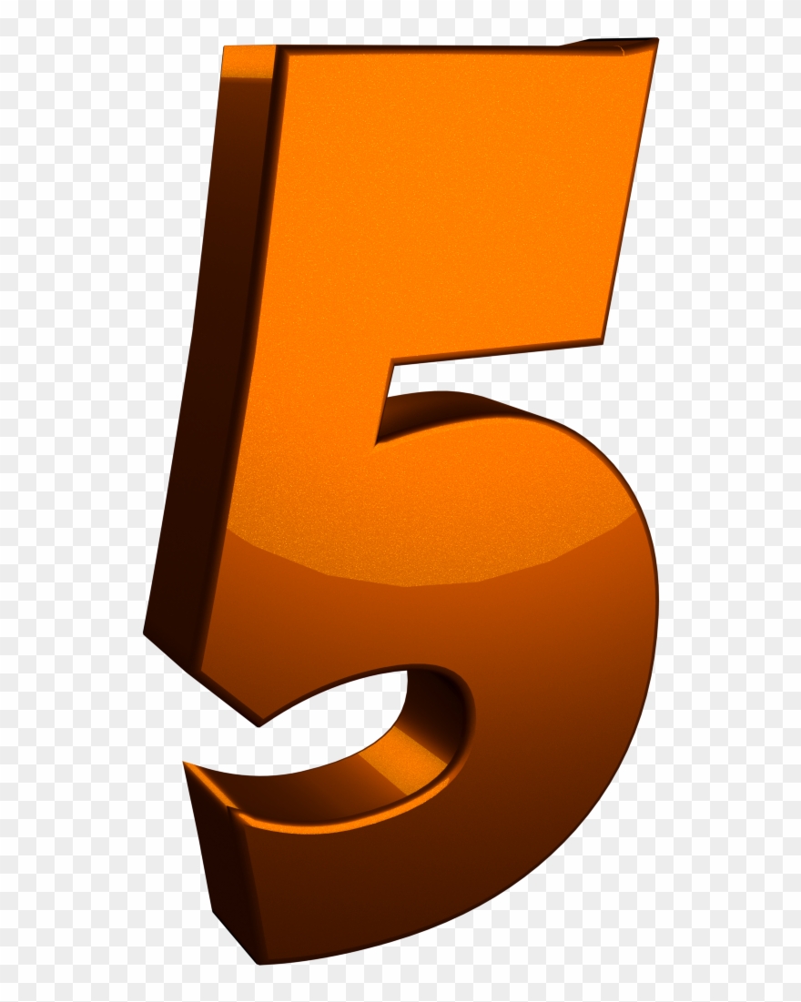 3d 5 Five Number - Number 5 In 3d Png Clipart