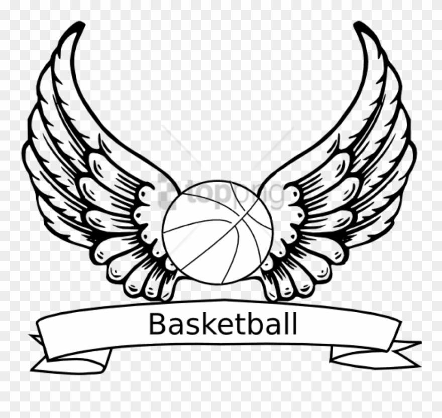 Free Png Cool Basketball Coloring Pages Png Image With - Angel Wings Clipart
