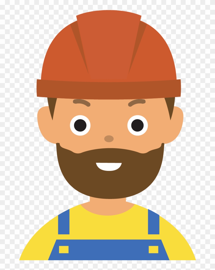 Construction Worker - Cartoon Clipart