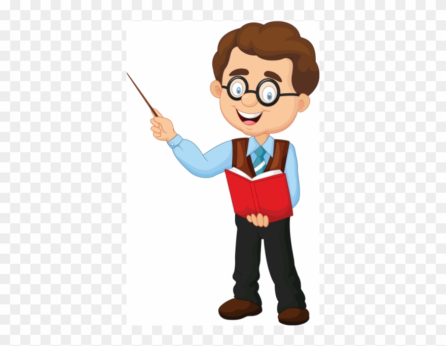 Smith Teaches Four Classes Each Day - Male Teacher Cartoon Clipart