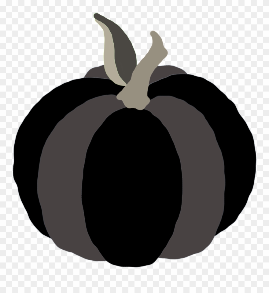 Free Halloween Autumn Fall Thanksgiving Clip Art - Black Pumpkin Clip Art - Png Download