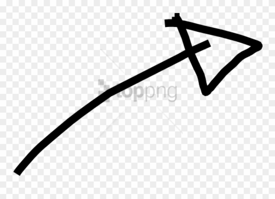 Free Png White Hand Drawn Arrow Banner Freeuse Png - White Hand Drawn Arrow Clipart