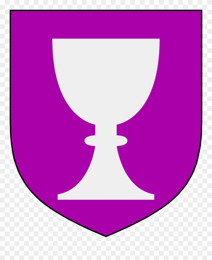 Purpure A Chalice Argent - Chalice Coat Of Arms Clipart