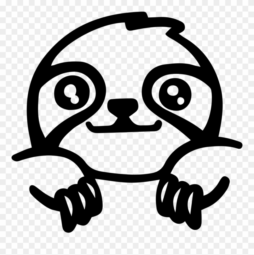 Looking For A Cute Animal Face Decal I've Got Pigs, - Sloth Clipart - Png Download