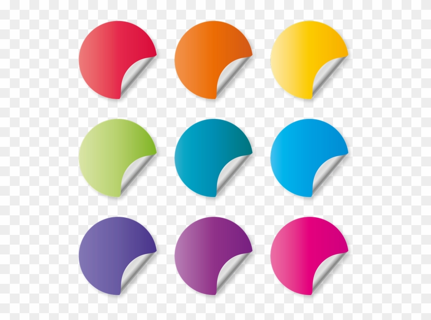 Curl Paper Note Curled Page Color, Paper, Curl, Page - Circle Page Curl Png Clipart