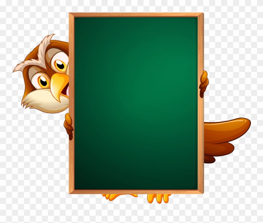 Tag Toppers School Photos, Name Tags, Alphabet, Clip - Owl Holding Boards Clipart - Png Download