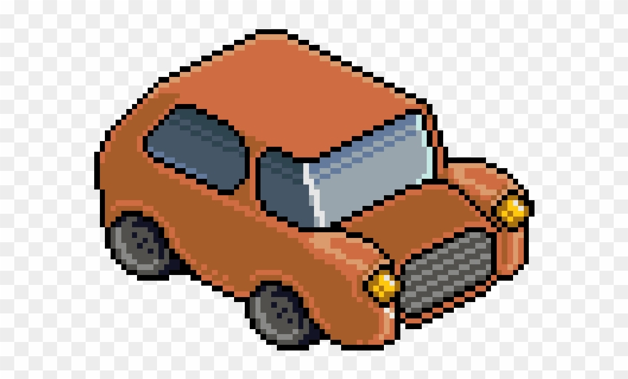 Coche Naranja - City Car Clipart