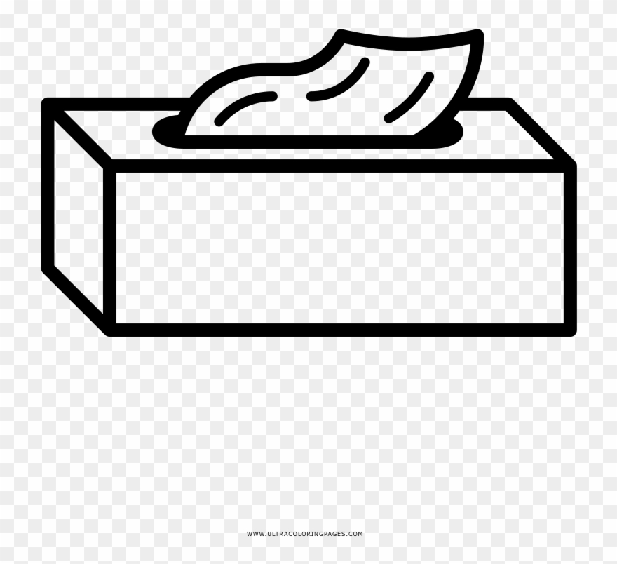 Tissue Box Coloring Page Clipart