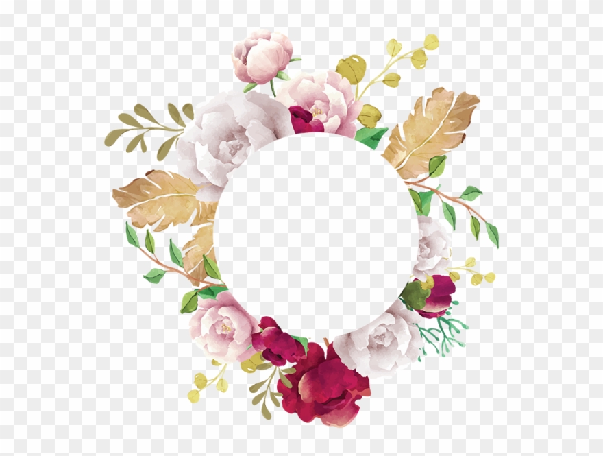 Flower Frame, Flower, Frame, White, Pink, Red, Burgundy, - Transparent Flower Frame Png Clipart