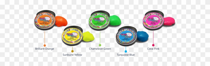 Neon Series Colours - Super Brain Putty Neon Clipart