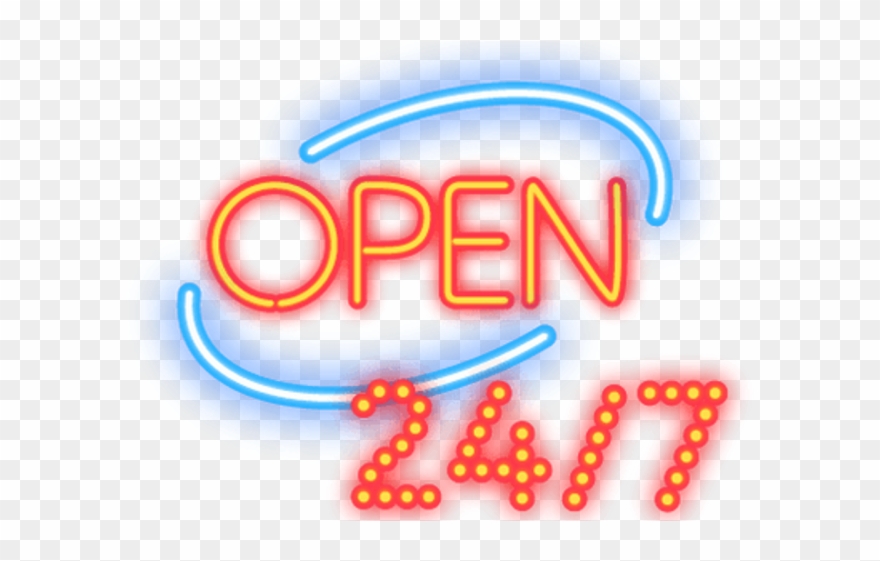 Neon Clipart Neon Sign - Neon Open Sign Png Transparent Png