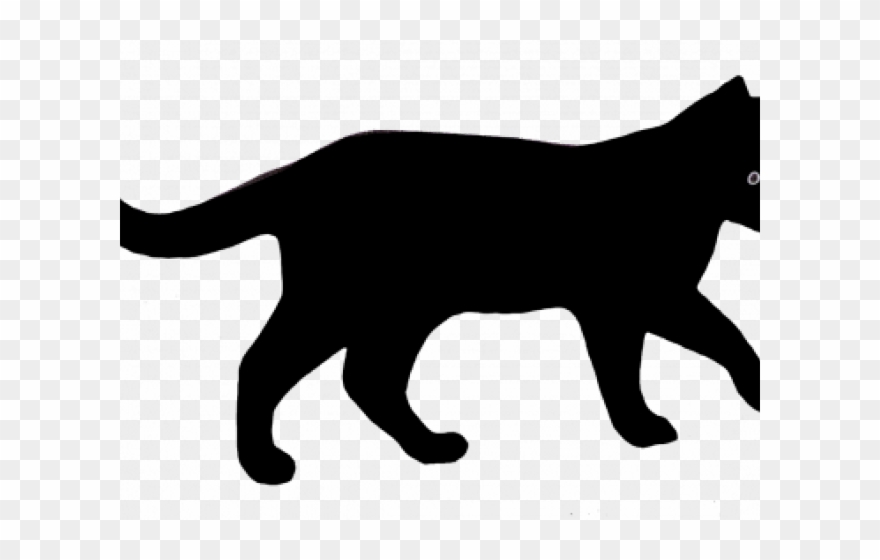 Black Cat Clipart Spooky Black - Clipart Black And White Cats - Png Download