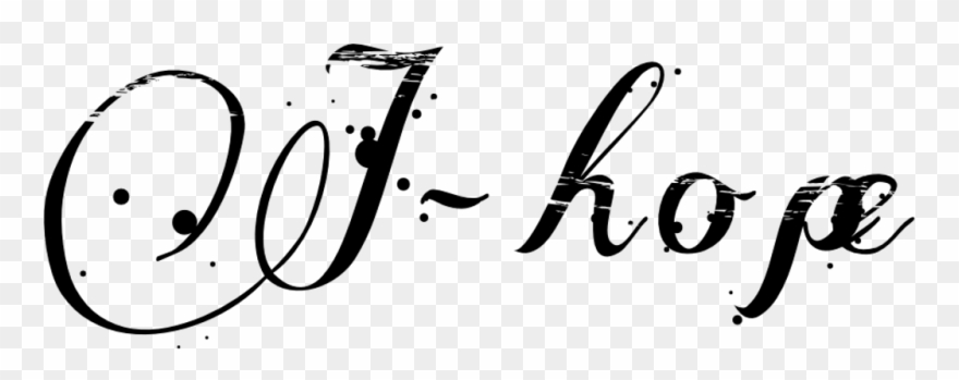 #bts #jhope #hobi #caballo #letras #nombre #freetoedit - Calligraphy Clipart