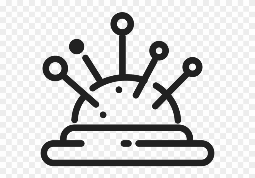 Large Pin Cushion Stamp - Icon Clipart