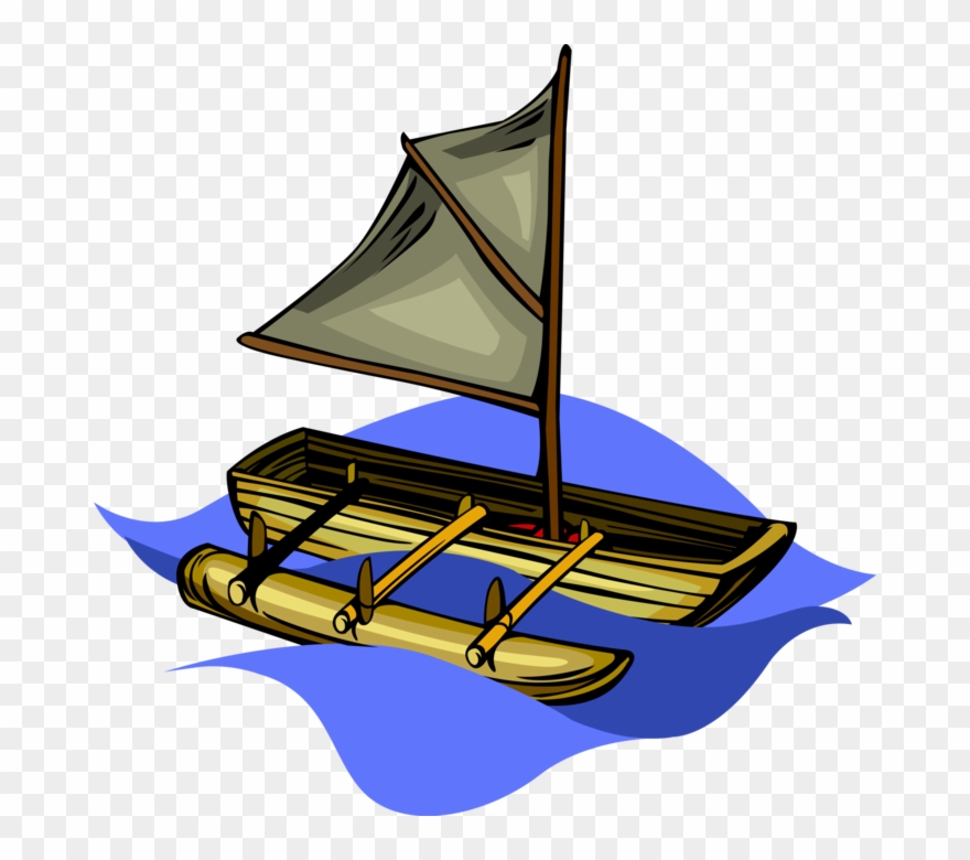 Canoe Clipart Water Transportation - Canoa Com Vela Png Transparent Png