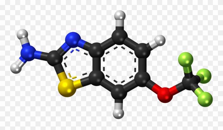 Riluzole Ball And Stick Model - Tolterodine Ball And Stick Model Clipart
