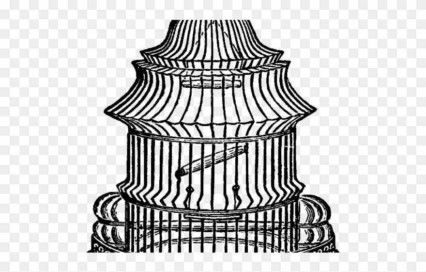 Birdcage Clipart Transparent - Birdcage Drawing Png