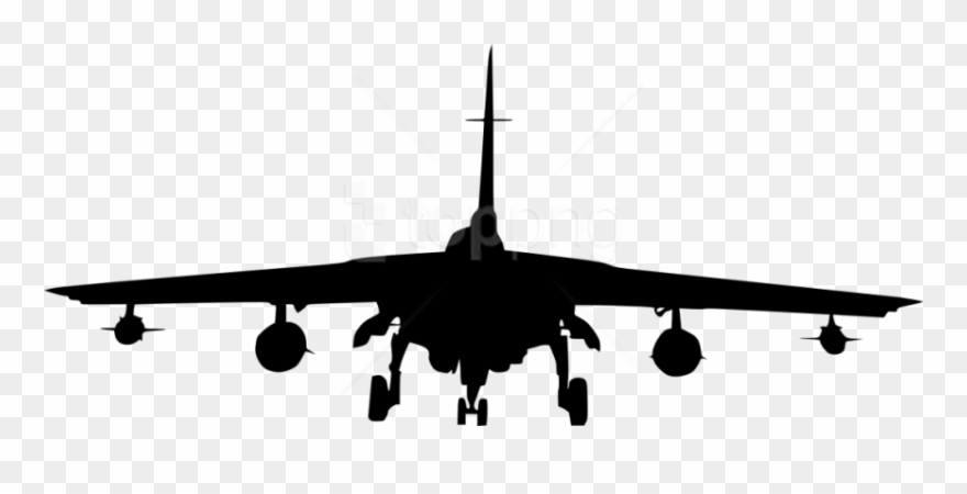 Free Png Fighter Plane Front View Silhouette Png - Fighter Jet Front View Clipart
