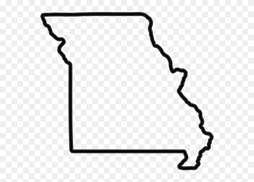 Missouri Outline Rubber Stamp - Missouri Clipart - Png Download