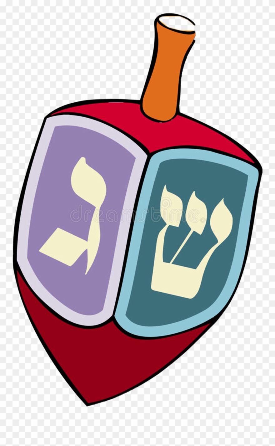 Dreidel Sticker Clipart