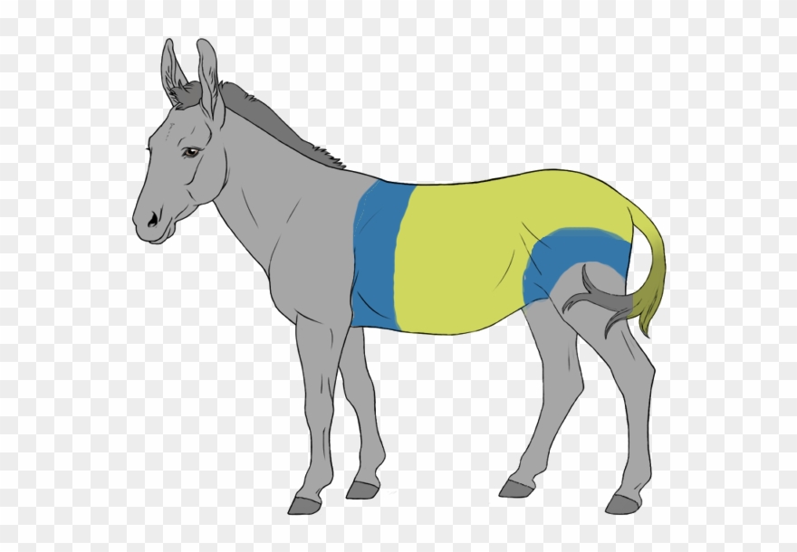 Can't Have The 'middle Section' In Pure White, Just - Burro Clipart