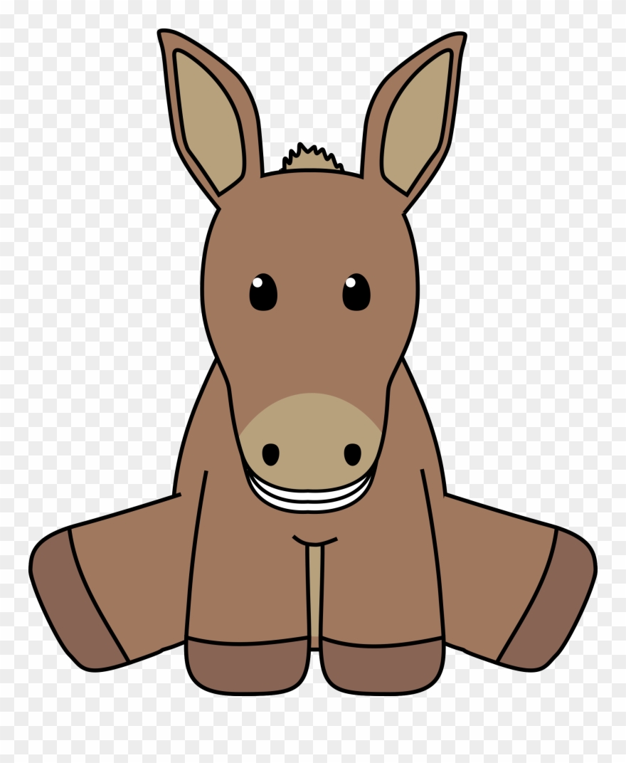 Smiling Donkey Clip Art - Printable Cartoon Farm Sheep Clipart - Png Download