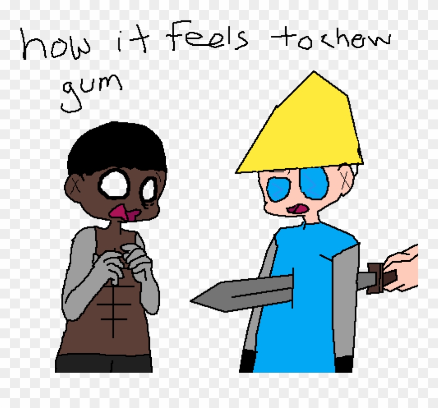 How It Feels To Chew Gum By - Cartoon Clipart