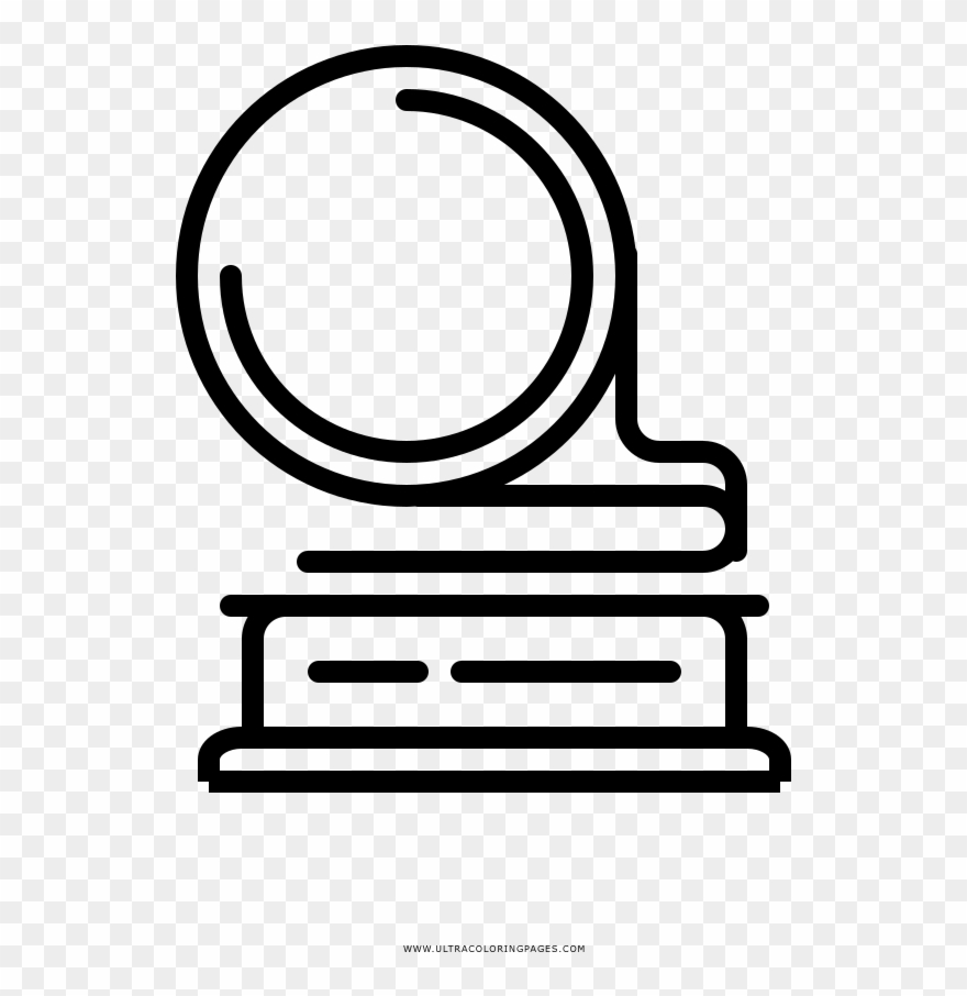 Gramophone Coloring Page - Circle Clipart