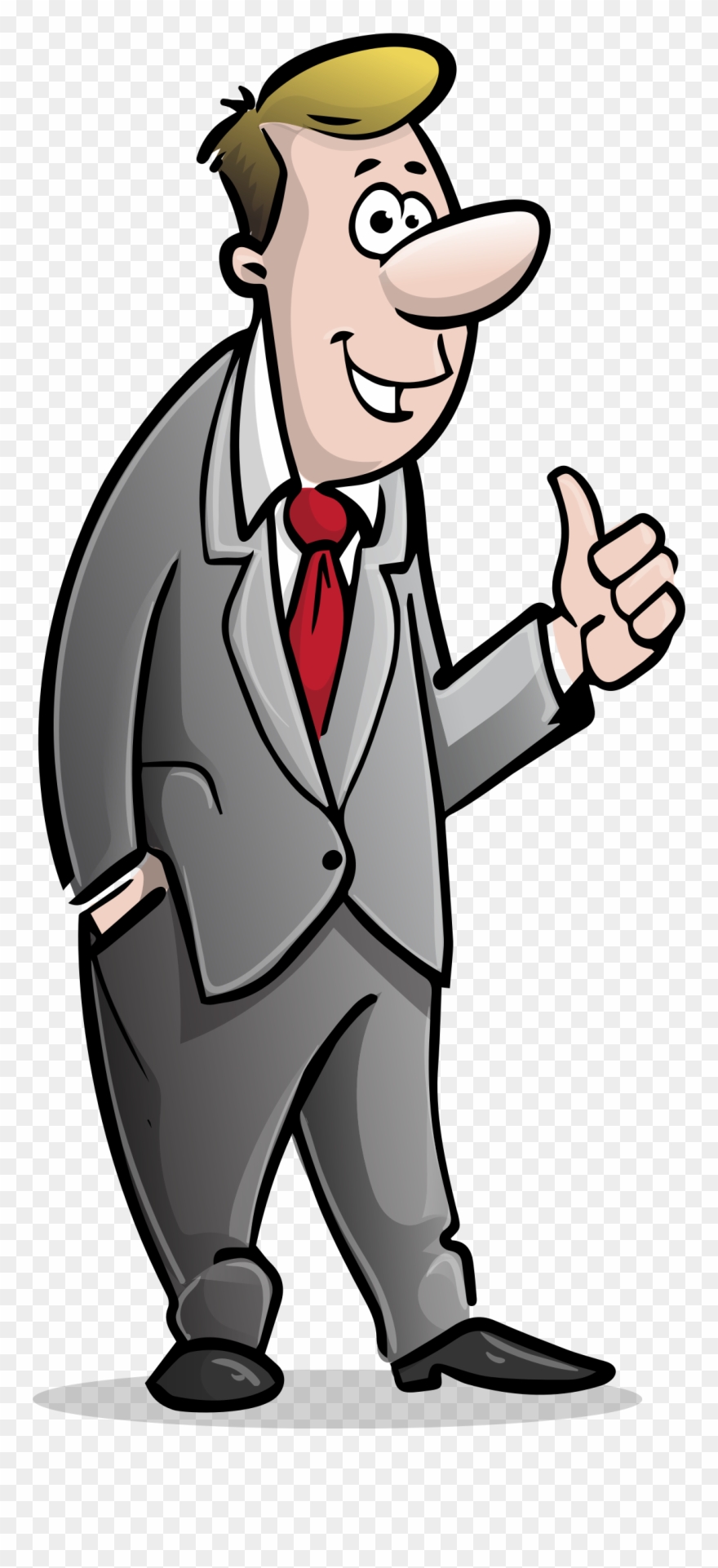 Big Image - Mann Mit Anzug Comic Clipart