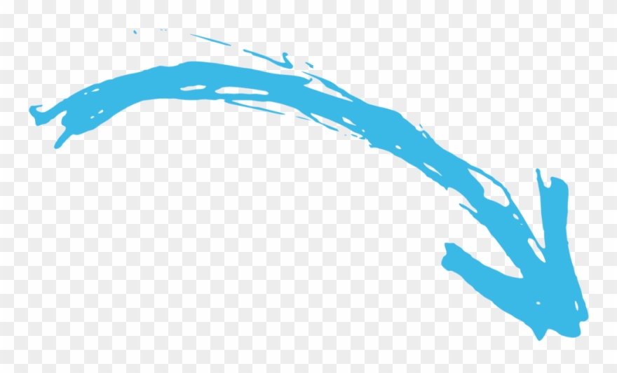 Drawn Arrow Blue - Illustration Clipart