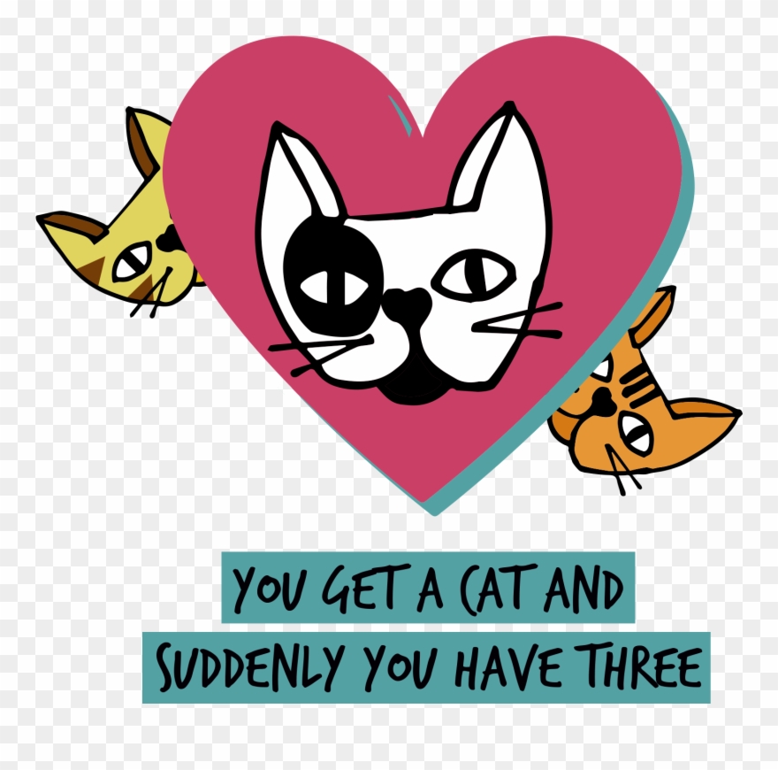 Three Pack Of Cats - Cartoon Clipart