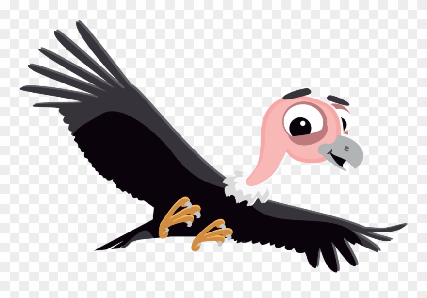 19 Flying Png Black And White Library Animated Huge - Cartoon Vulture Flying Clipart