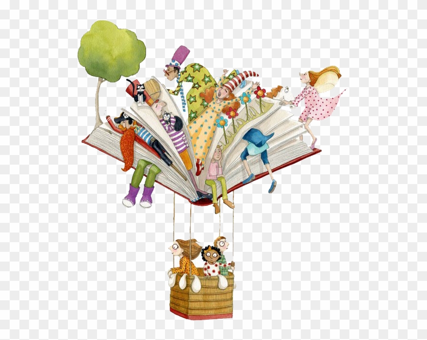 Viajando En Un Libro Clipart