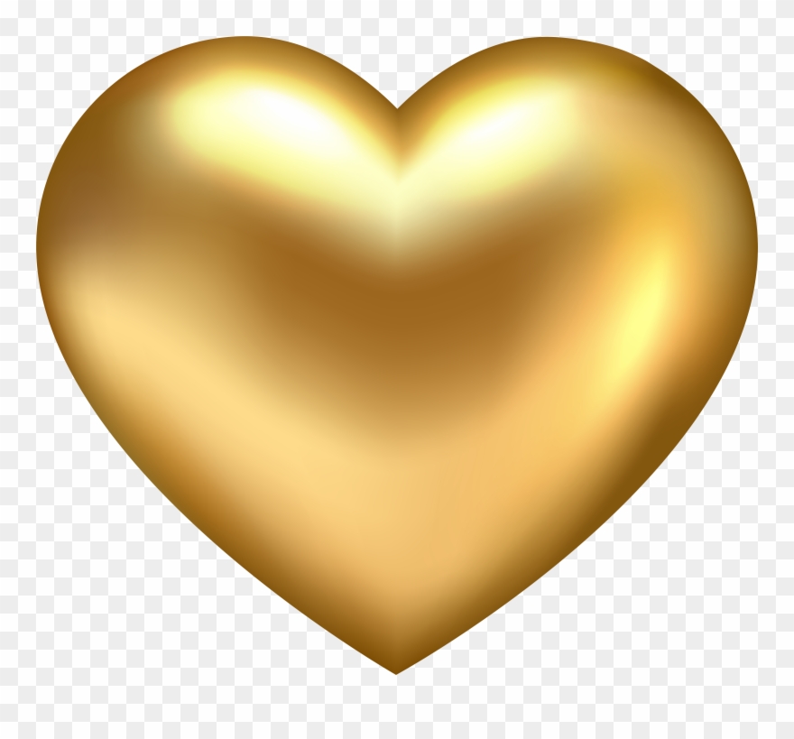 Golden Heart Transparent Png Clip Art (#3908619) - PinClipart