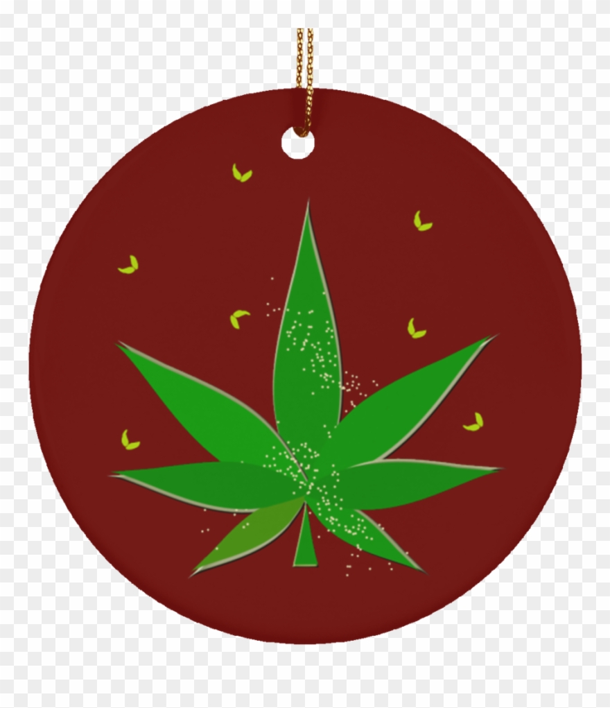 Marijuana Christmas - Circle Clipart
