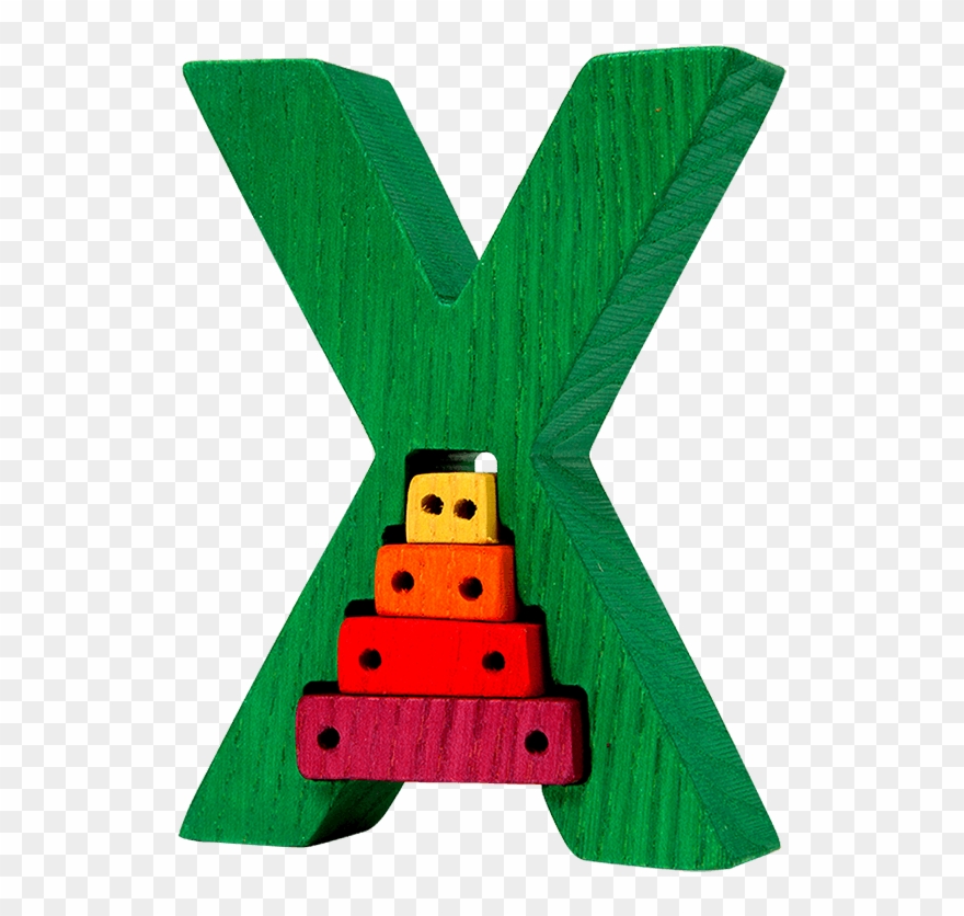 Letra X De Madera En Forma De Xilofono Multicolor En - Craft Clipart