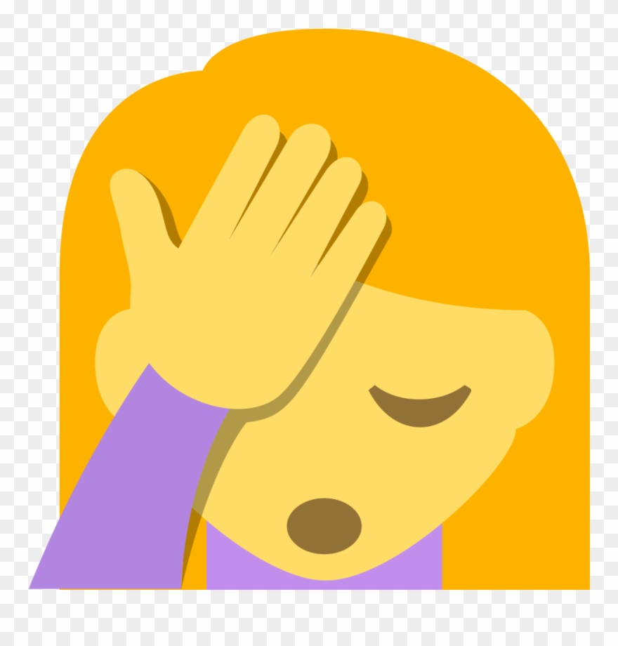 File - Emojione 1f926 - Svg - Emoji Problem Clipart