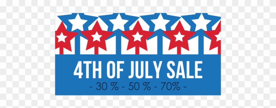 Stars Blue And Red - 4th Of July Sale Banner Clipart