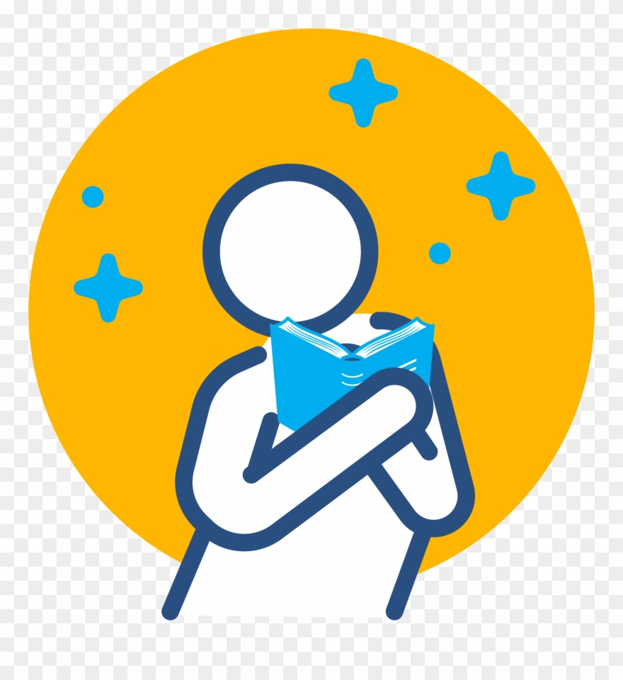 Hands Holding Book Icon Child Reading Icon - Circle Clipart