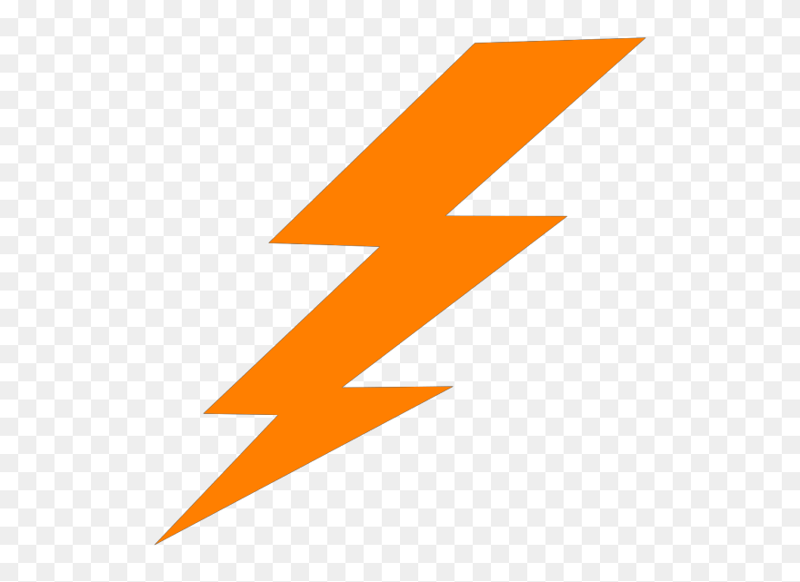 Lightning - Orange Lightning Bolt Png Clipart