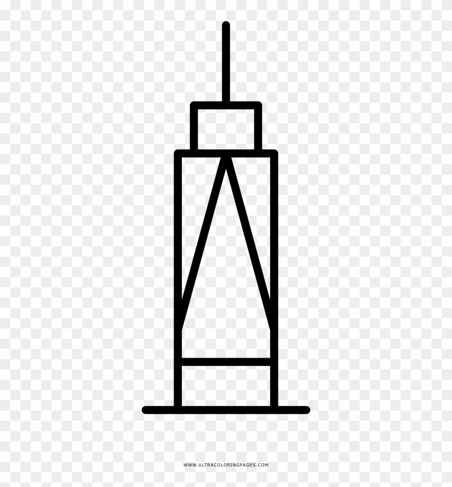 World Trade Center Coloring Page - Line Art Clipart