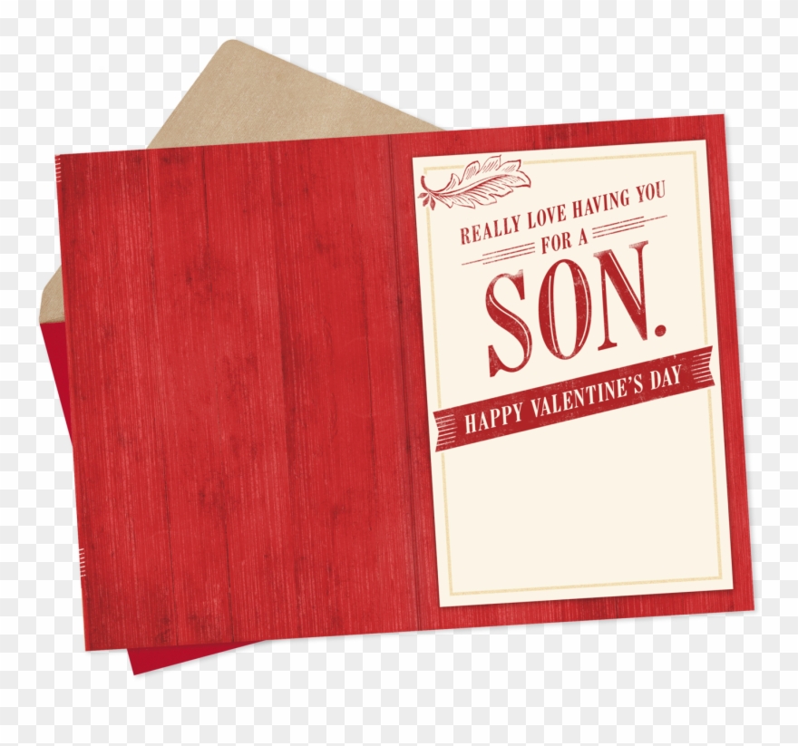 Son Love You Always Valentine's Day Card For - Paper Clipart
